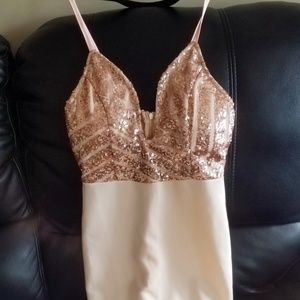 Olive & Lile Rose Gold sequin cocktail dress
